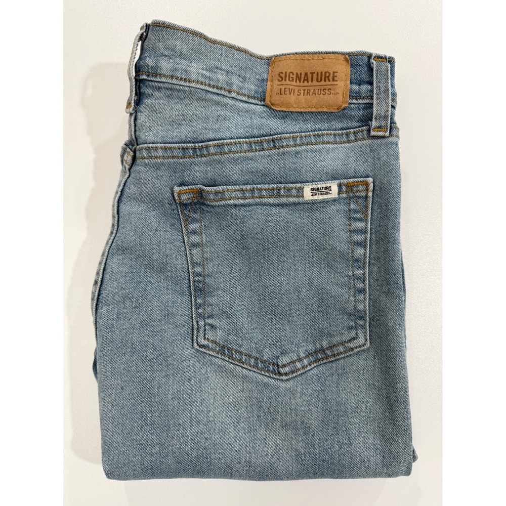 Signature Levi Strauss Heritage High-Rise Straight Leg Cropped Jeans Size 12 297
